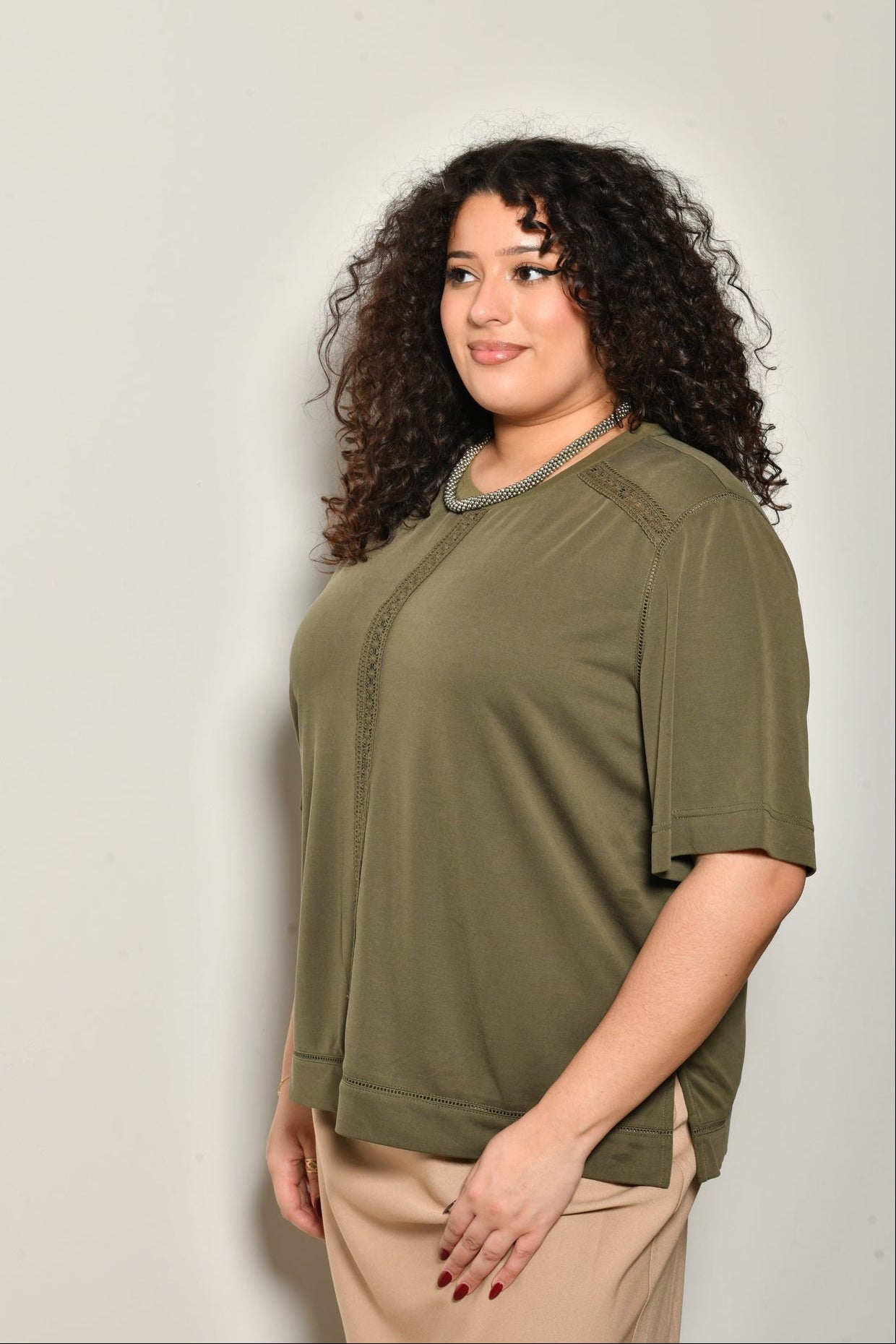 T-shirt RÊVE fluide col rond élégant - Grande taille 44-58