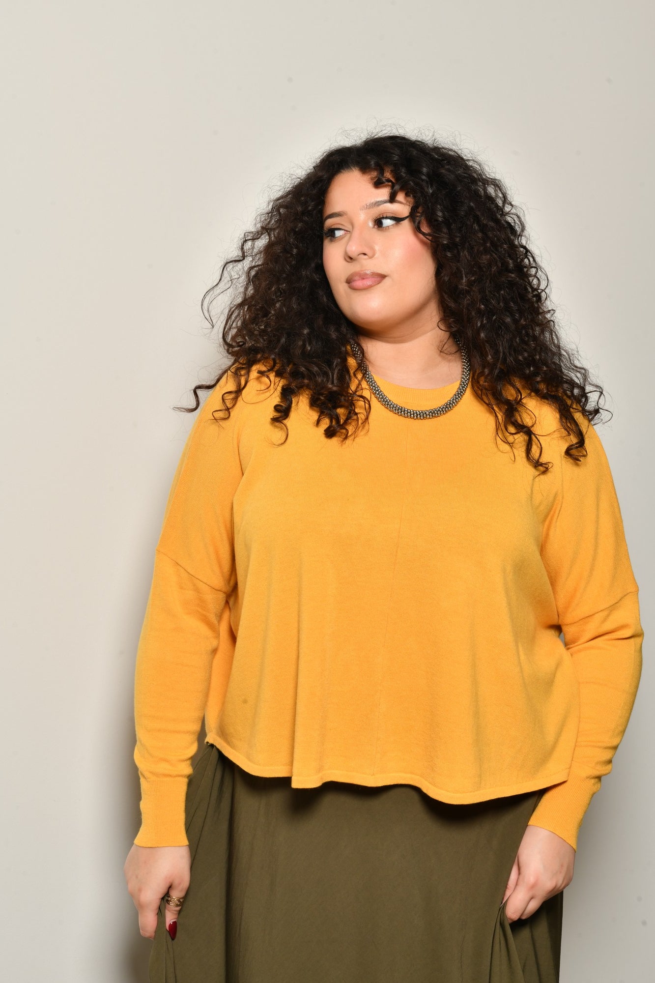 Pull INDIA maille douce col rond - Grande taille 44-58