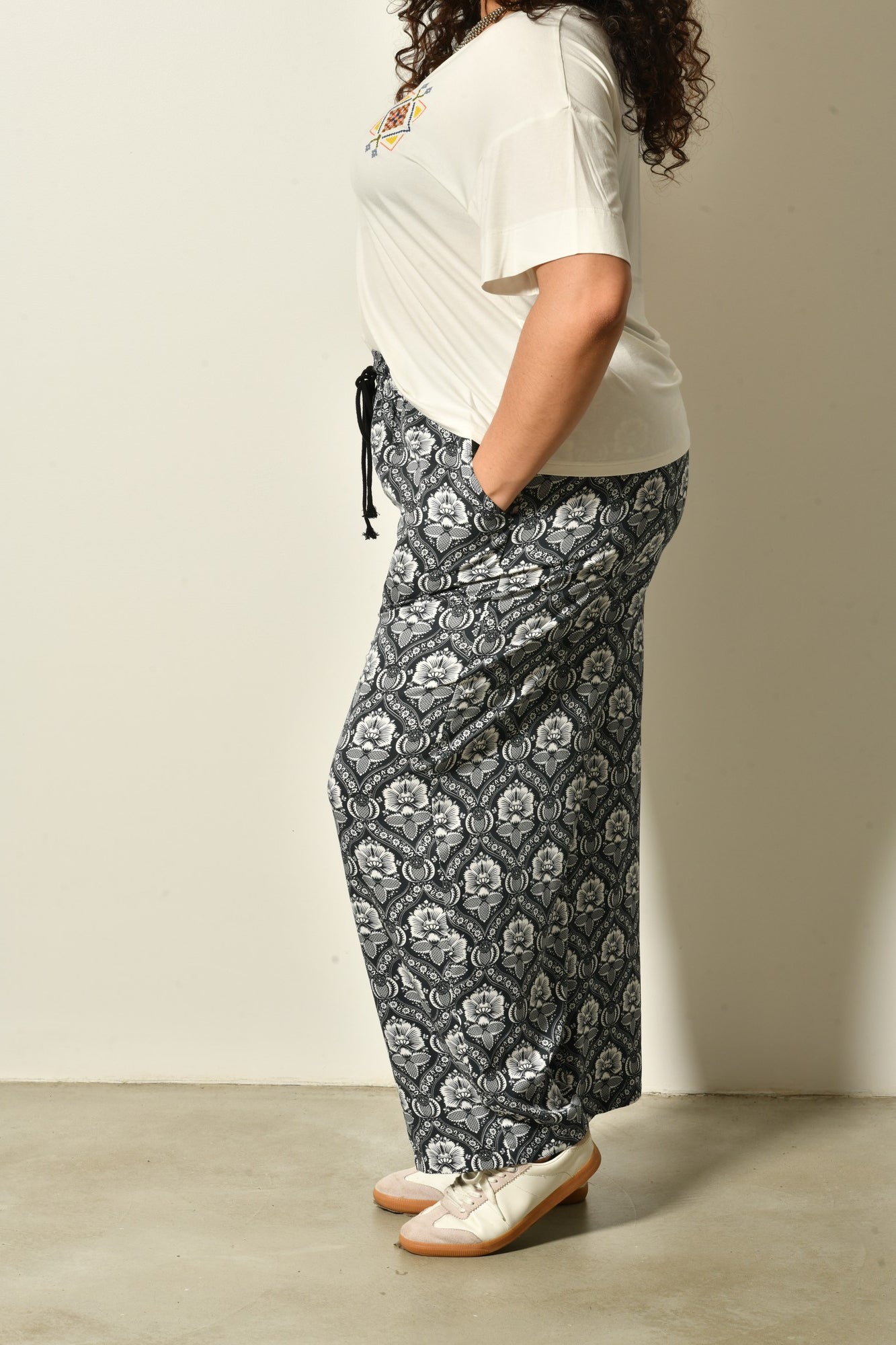 Pantalon PEARL fluide bohème chic - Grande taille 44-58