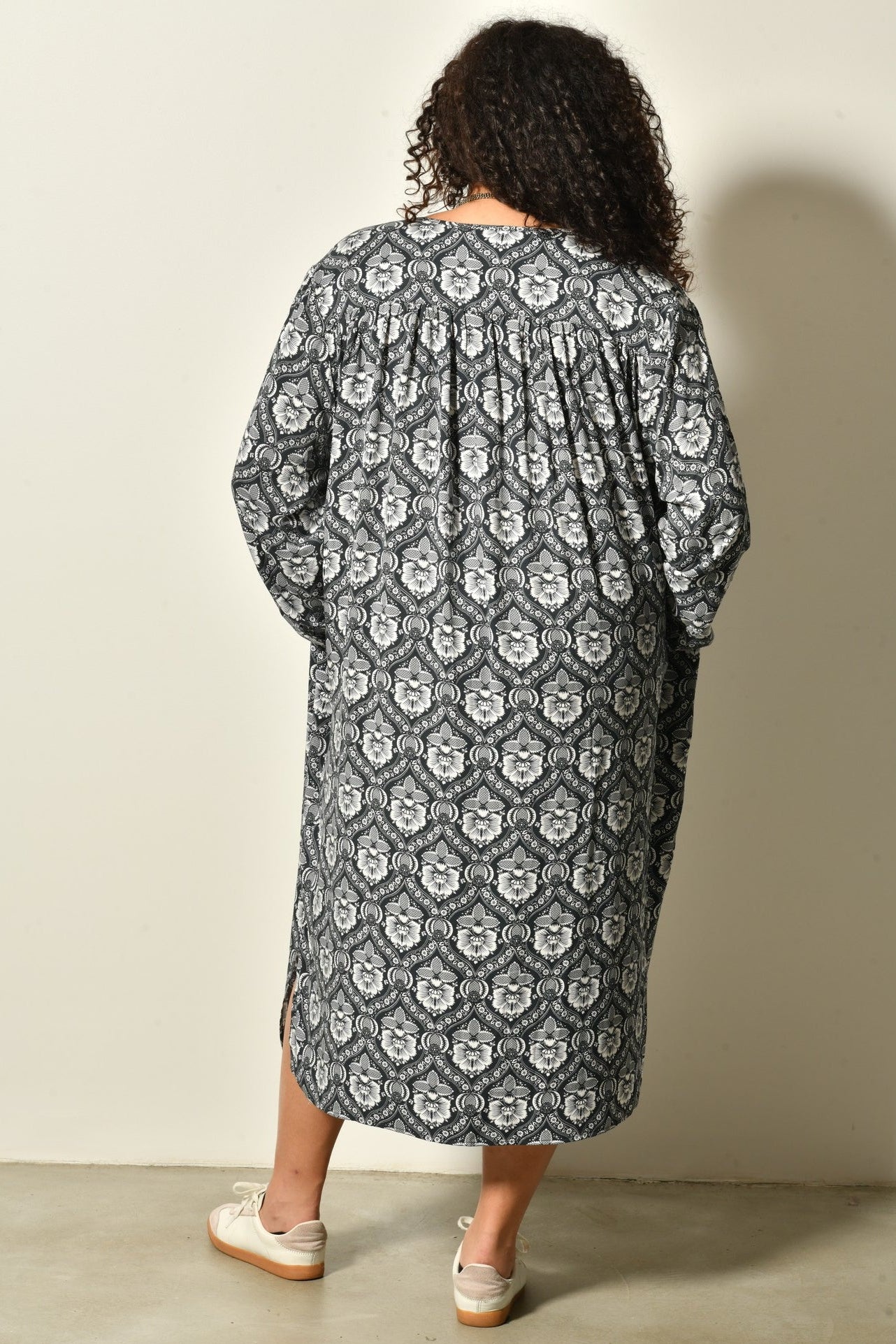 Robe midi EDEN bohème élégante - Grande taille 44-58