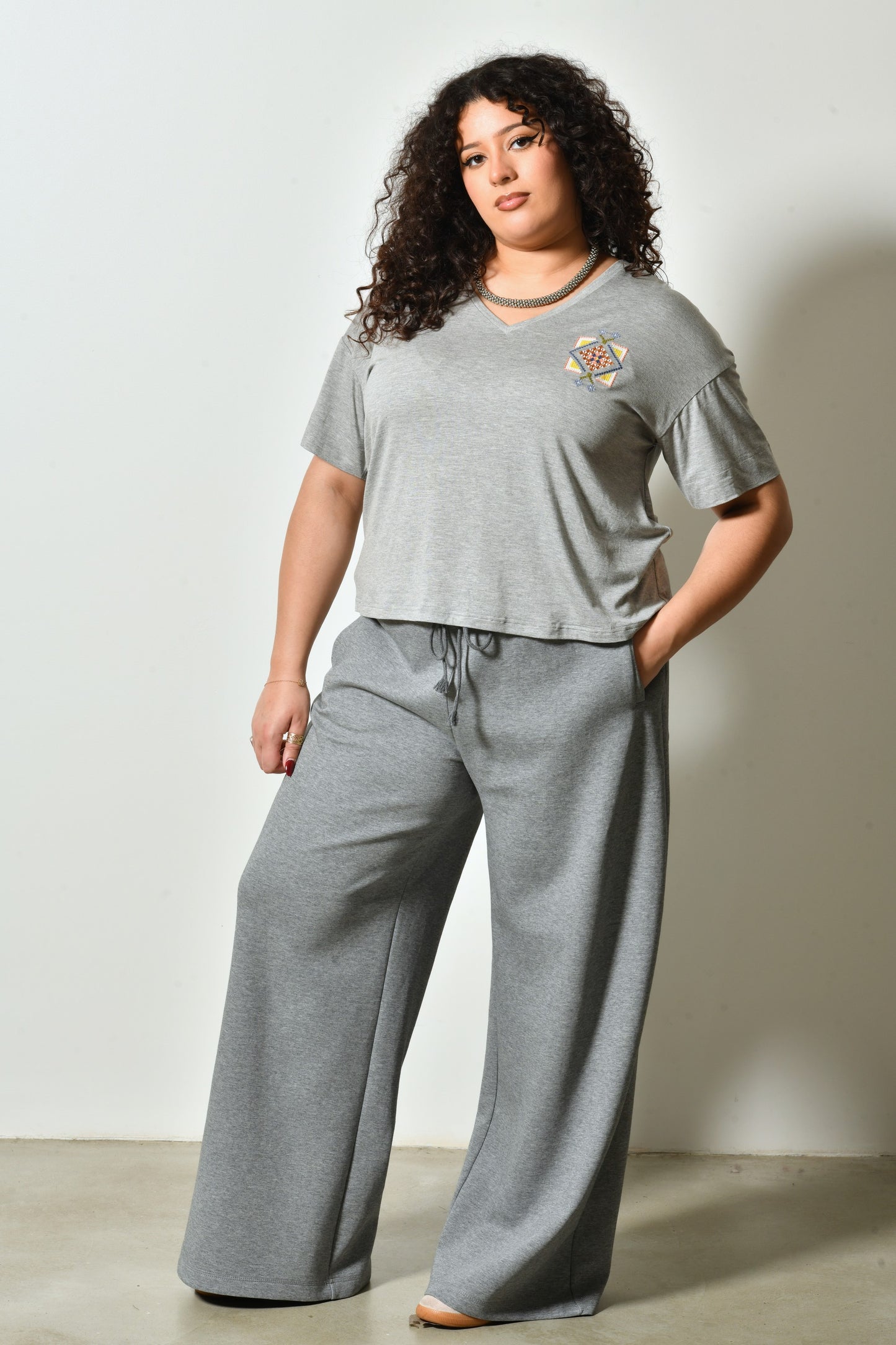 T-shirt LEILA col rond stretch fluide - Grande taille 44-58