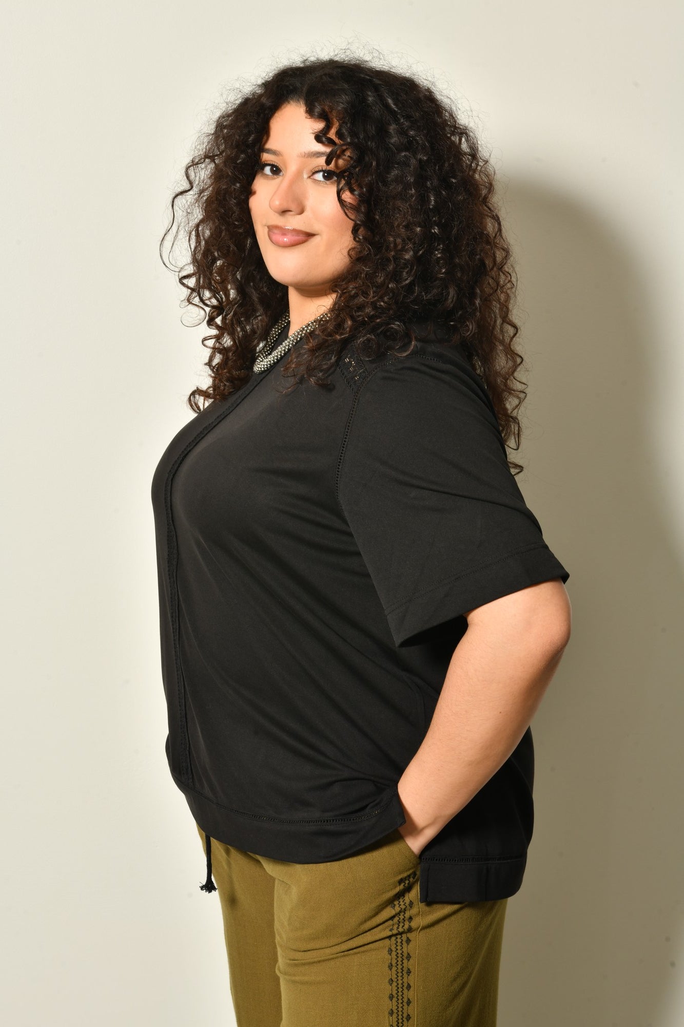 T-shirt RÊVE fluide col rond élégant - Grande taille 44-58