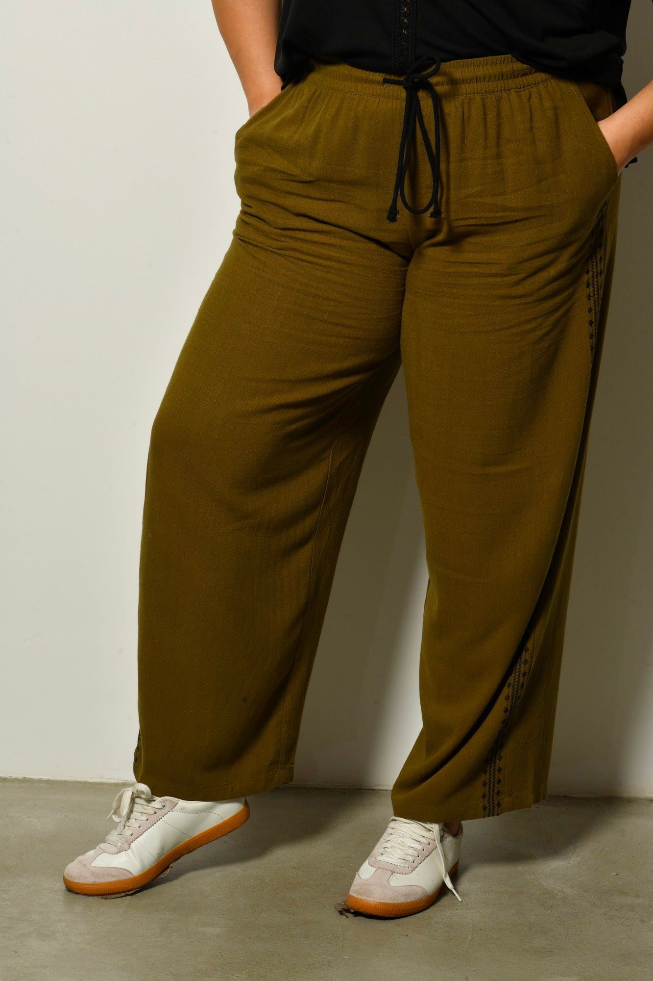 Pantalon PEARL fluide bohème chic - Grande taille 44-58