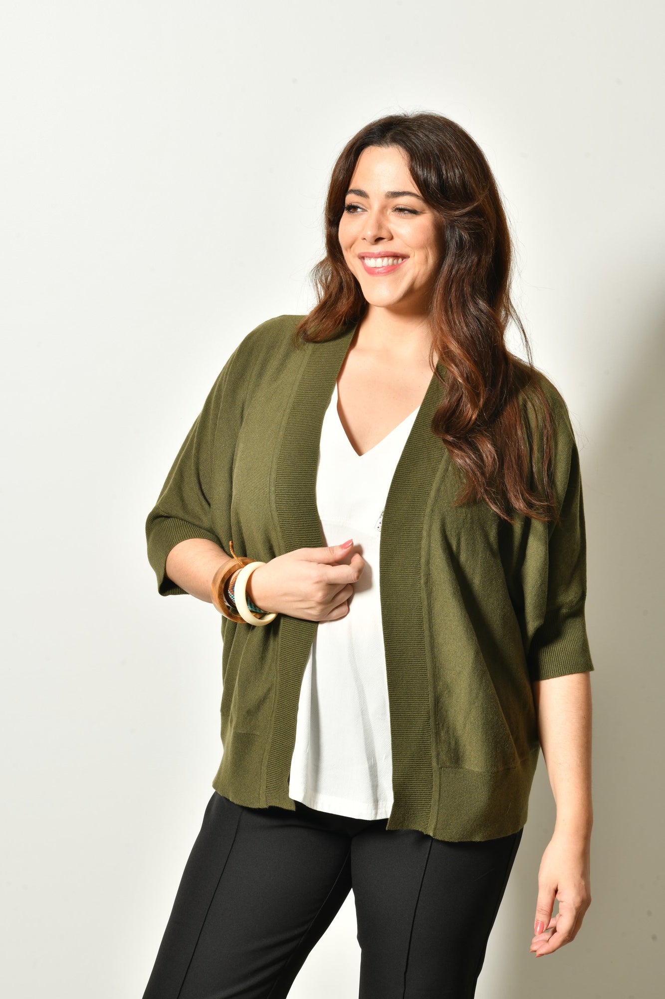 Gilet NOUR maille fine laine - Grande taille 44-58