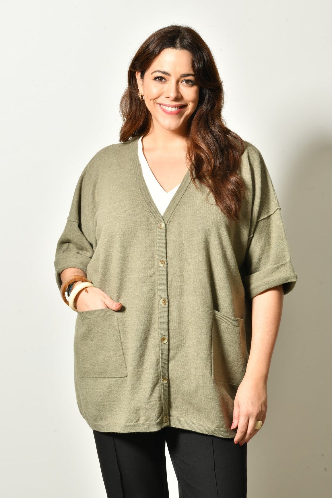 Gilet long WILLOW maille longue - Grande taille 44-58