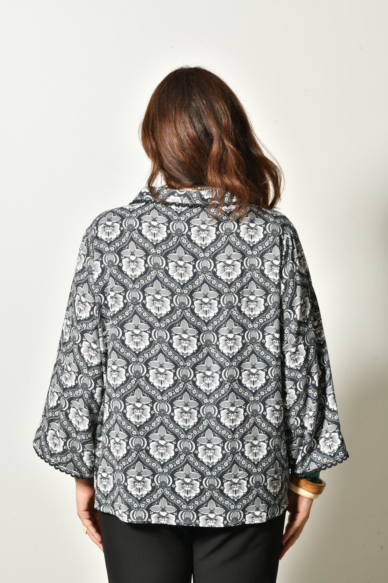 Chemise CATALONE en lin mélangé coupe droite - Grande taille 44-58
