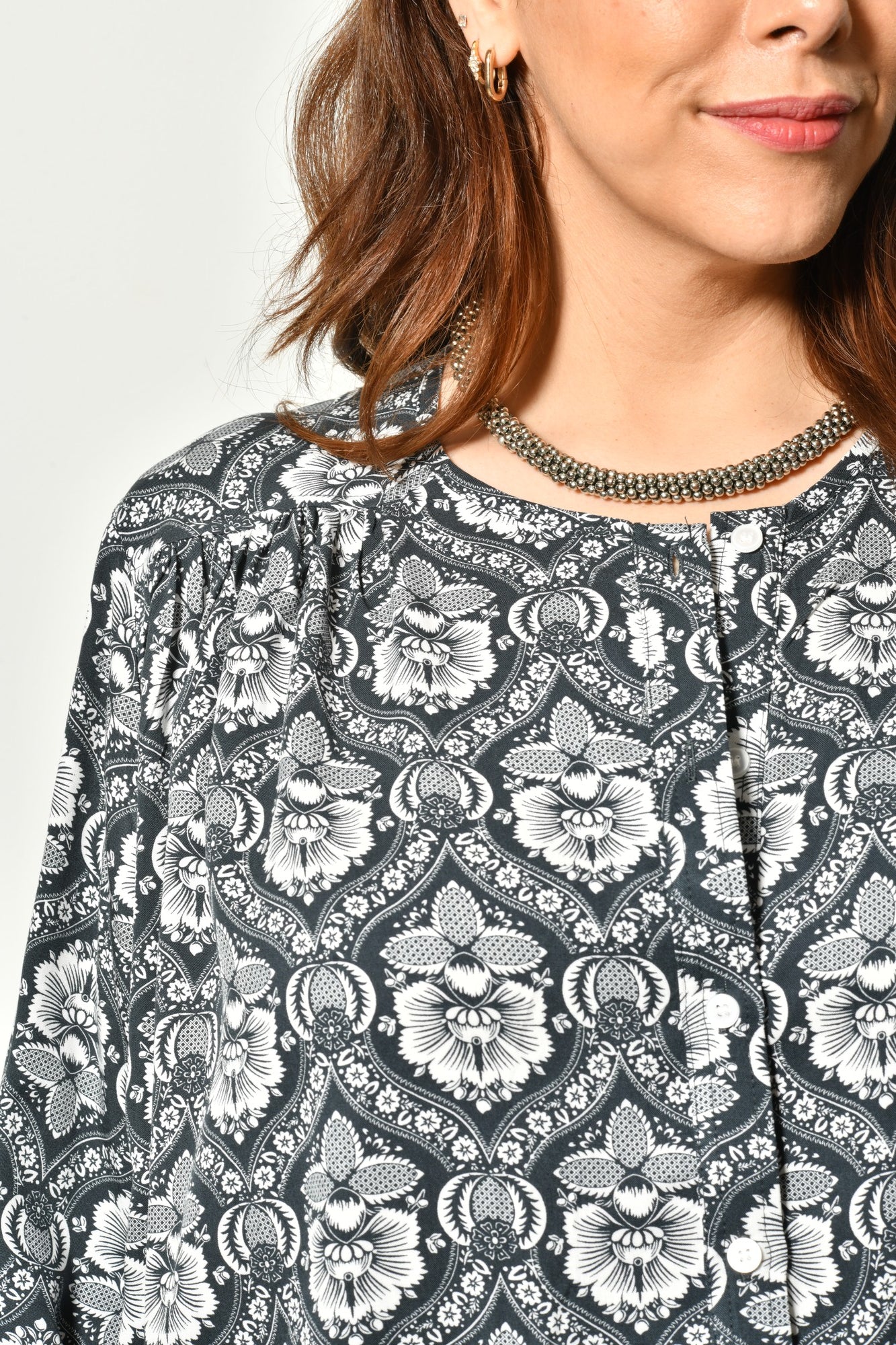 Chemise BOHO imprimée bohème - Grande taille 44-58