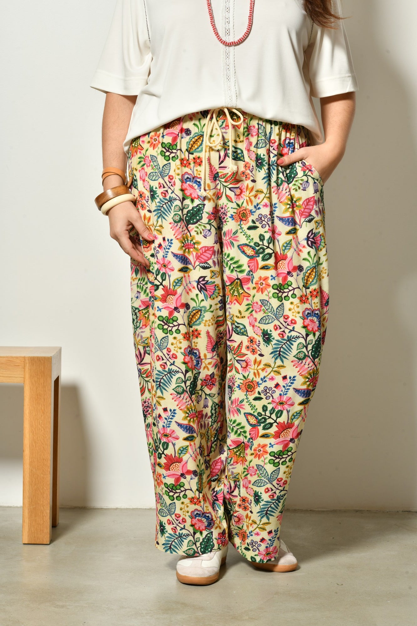 Pantalon PEARL fluide bohème chic - Grande taille 44-58