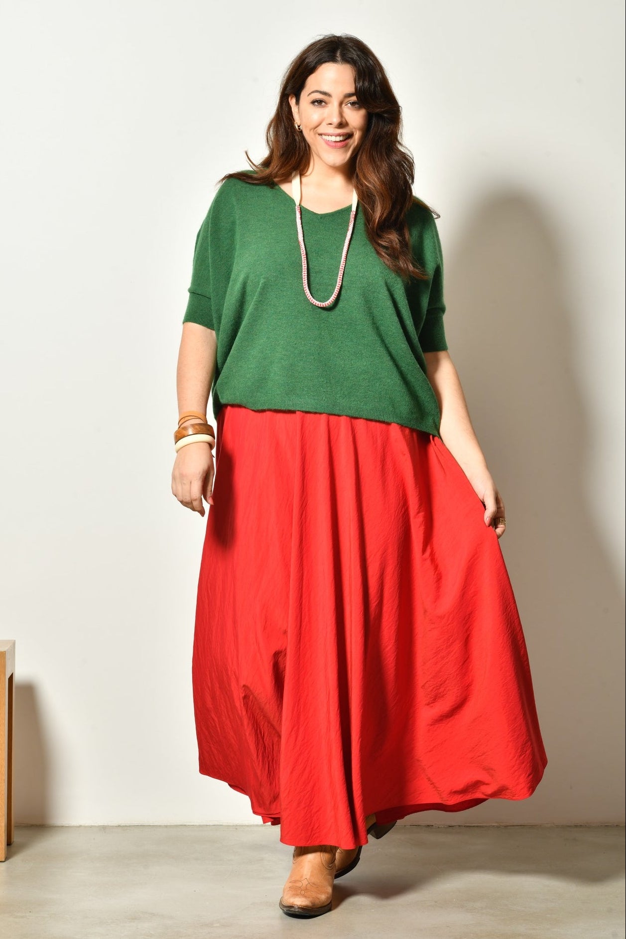 Pull manches courtes SKY maille fine col V - Grande taille 44-58