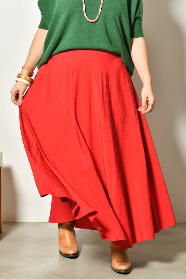 Jupe longue SÉLÈNE bohème chic fluide - Grande taille 44-58