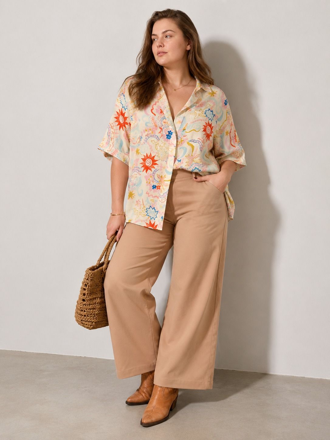 Chemisette ANOUK coton stretch coupe confortable - Grande taille 44-58