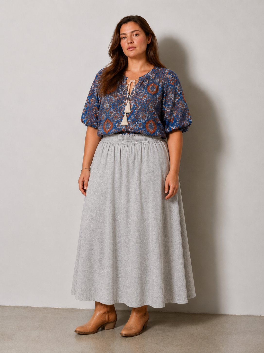 Jupe longue AELLA confortable - Grande taille 42-58