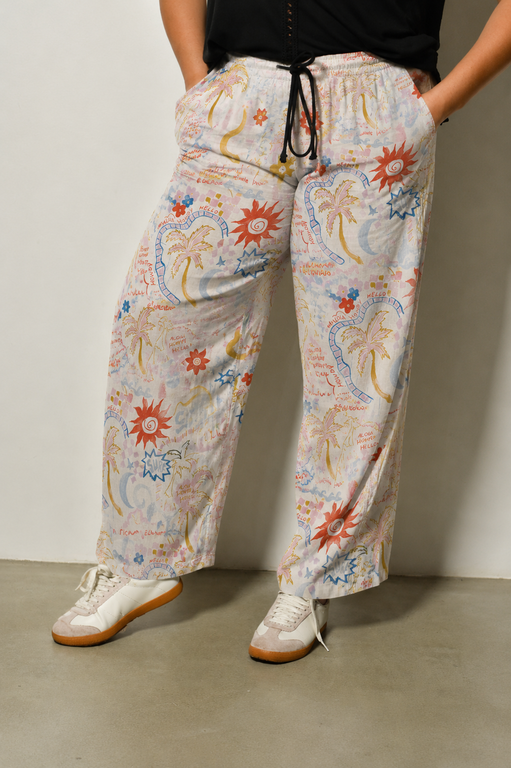 Pantalon PEARL fluide bohème chic - Grande taille 44-58