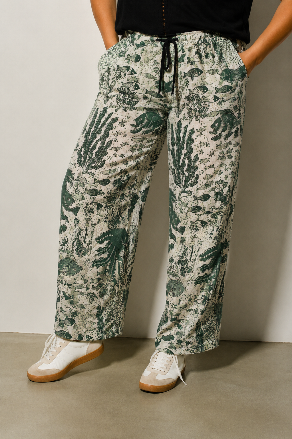 Pantalon PEARL fluide bohème chic - Grande taille 44-58