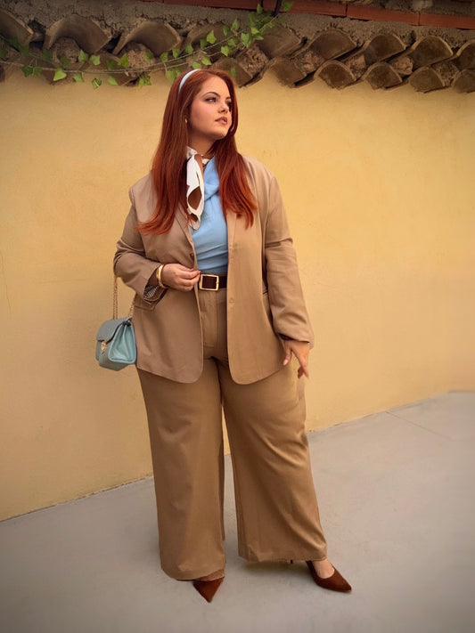 Pantalon ANORA taille haute fluide - Grande taille 44-58