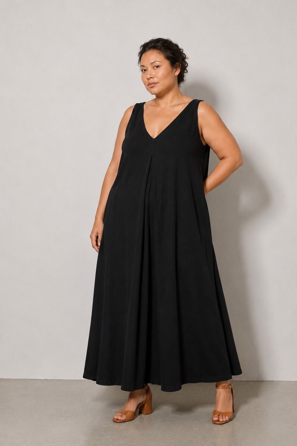 Robe longue LILA fluide - Grande taille 44-58
