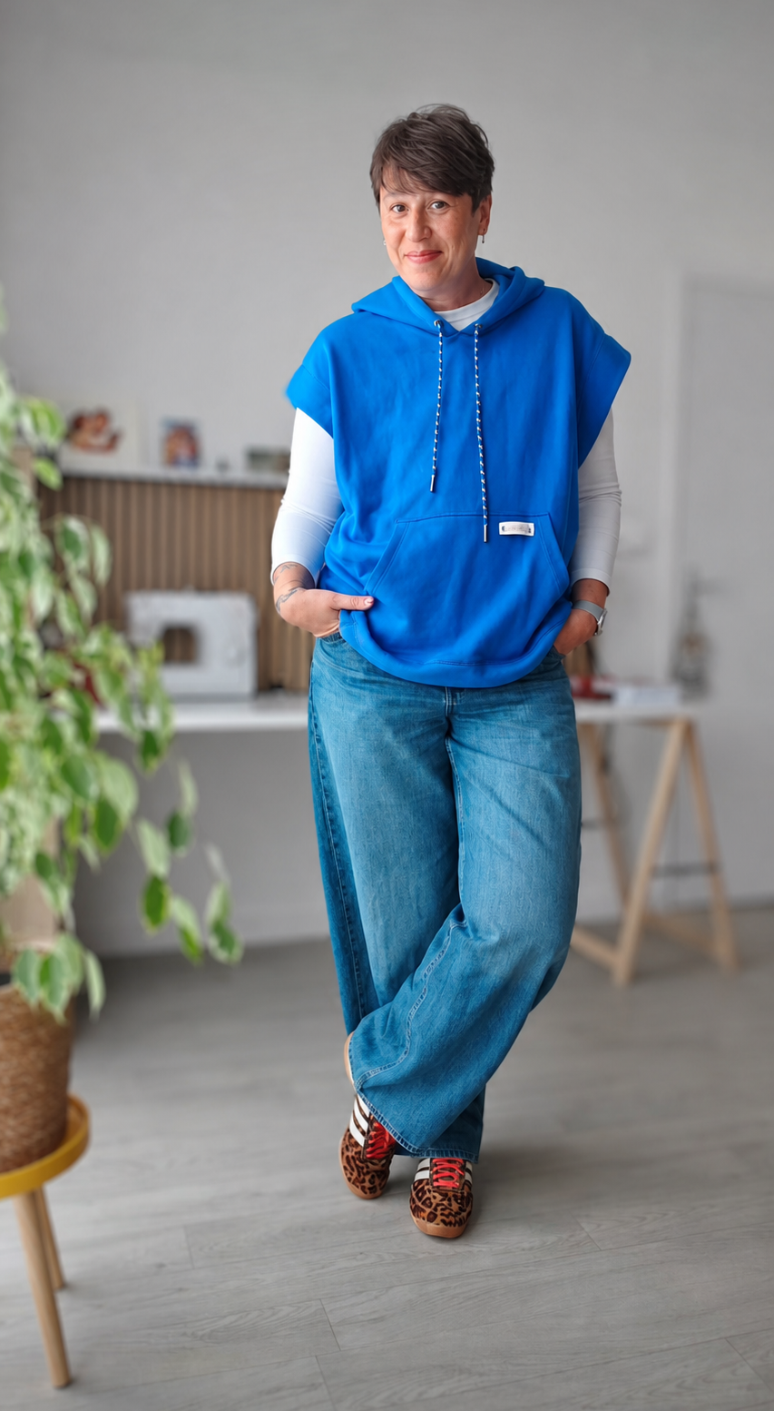 Sweat sans manches ALIZÉ coton col rond - Grande taille 44-58