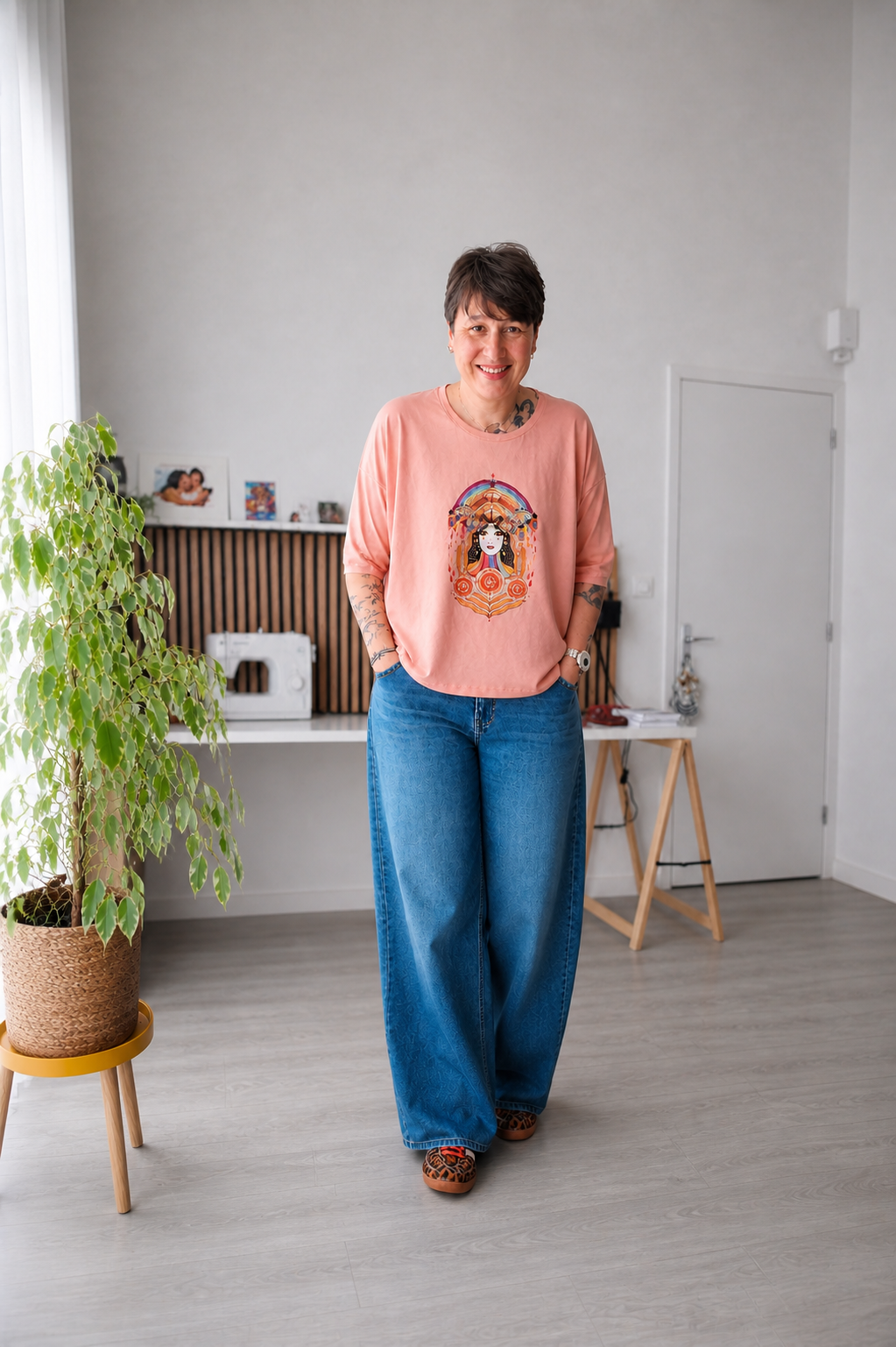 T-shirt IRISÉE fluide en coton - Grande taille 44-58