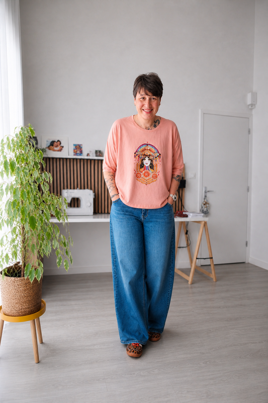 T-shirt IRISÉE fluide en coton - Grande taille 44-58